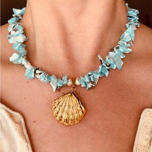 Ocean Muse ✨ Turquoise SeaShell Statement Necklace